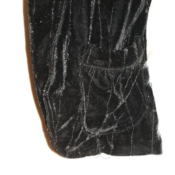 Black Velvet JACKET BY MISS CHEVOUS SIZE S USED ONCE - Picture 2 of 5